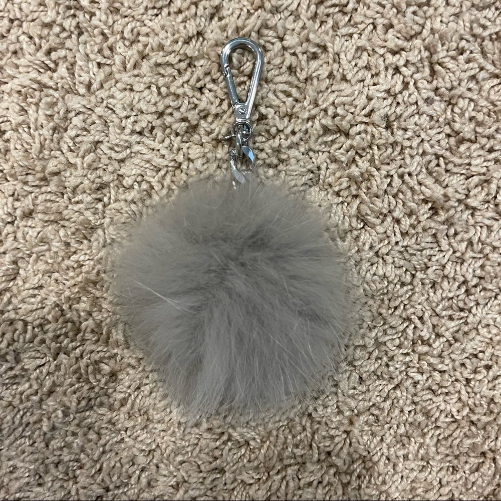 Michael Kors Rabbit Fur Pom Pom Keychain